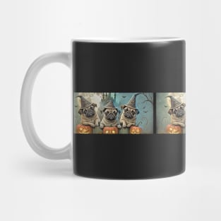 Pug Halloween Witches Pet Bowl Mug